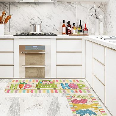 Easter Bunny Non-Slip Kitchen Mats 2pc