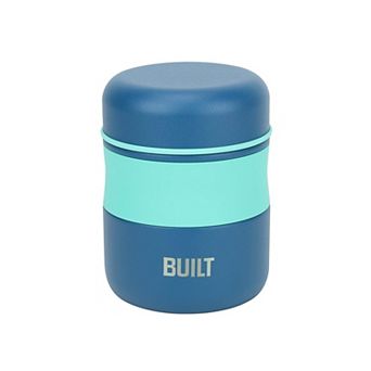 BUILT 10oz Insulated Lunch Jar - Stainless Steel Travel Food Container, Leak-Resistant Lid (Blue)
