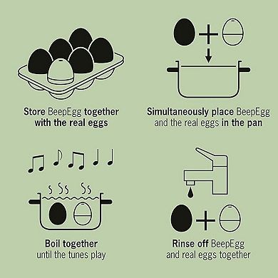 BrainStream Western BeepEgg - Plays Tunes for Soft, Medium, Hard-Boiled Eggs & Any Egg Size