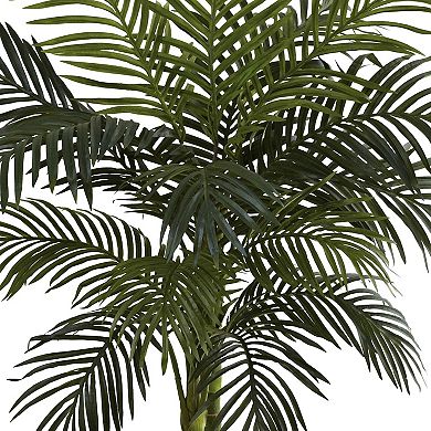 4ft Golden Cane Palm,Double Stalk Artificial Tree With Lush Realistic Foliage Maintenance Free