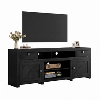 Farmhouse TV Stand for Tv Up to 80 in with 4 Storage Drawers for Living Room, Bedroom