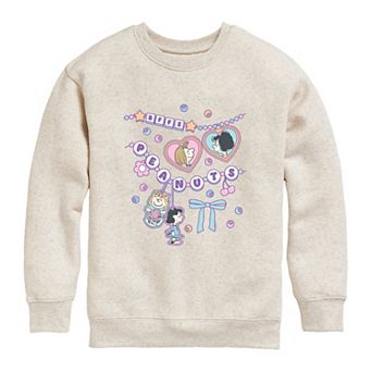 Girls 7-16 Peanuts Friendship Charm Crew Fleece Sweatshirt