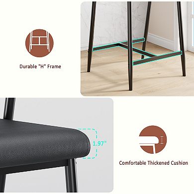 ANIXOL Wood Back Counter Height Bar Stools