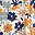 White Orange Navy