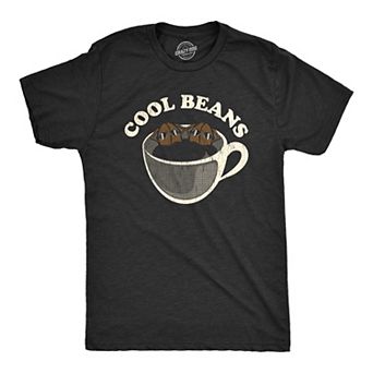 Mens Cool Beans T Shirt Funny Coffee Lover Cafe Barista Graphic Tee