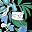 Black Blue Floral