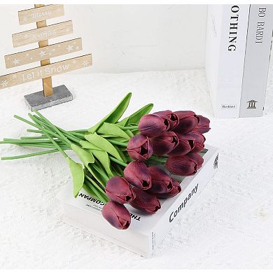 Artificial Tulips Real Touch Silk Faux Home Wedding Party