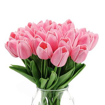 Artificial Tulips Real Touch Silk Faux Home Wedding Party