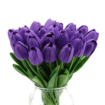 Artificial Tulips Real Touch Silk Faux Home Wedding Party