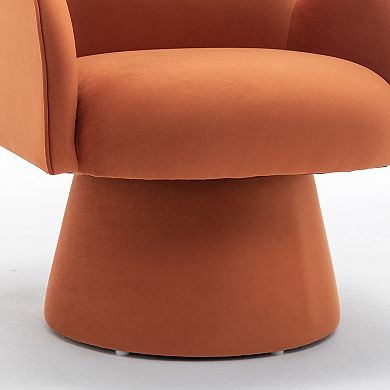 SEYNAR Modern Glam Velvet 360 Degree Swivel Armchair