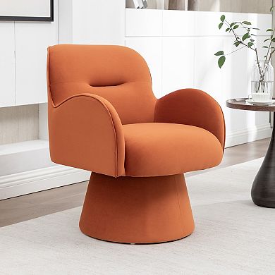 SEYNAR Modern Glam Velvet 360 Degree Swivel Armchair