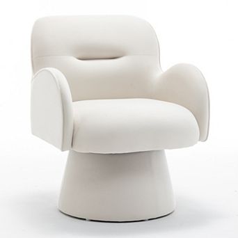 SEYNAR Modern Glam Velvet 360 Degree Swivel Armchair