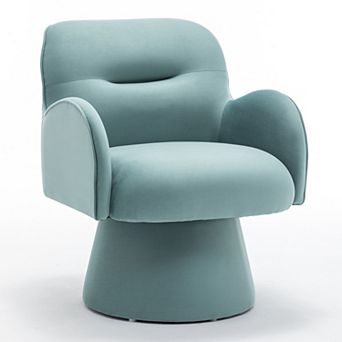 SEYNAR Modern Glam Velvet 360 Degree Swivel Armchair