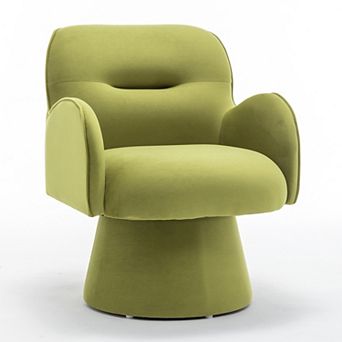 SEYNAR Modern Glam Velvet 360 Degree Swivel Armchair