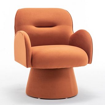 SEYNAR Modern Glam Velvet 360 Degree Swivel Armchair
