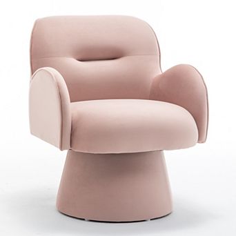 SEYNAR Modern Glam Velvet 360 Degree Swivel Armchair