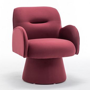 SEYNAR Modern Glam Velvet 360 Degree Swivel Armchair
