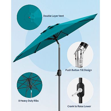 ANIXOL Patio Umbrella with Crank Lift and Adjustable Tilt