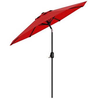 ANIXOL Patio Umbrella with Crank Lift and Adjustable Tilt