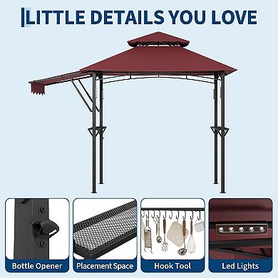 ANIXOL Versatile Waterproof Outdoor Shelter with Steel Frame & Polyester Fabric