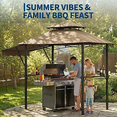 ANIXOL Versatile Waterproof Outdoor Shelter with Steel Frame & Polyester Fabric