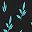 Black Blue Printed
