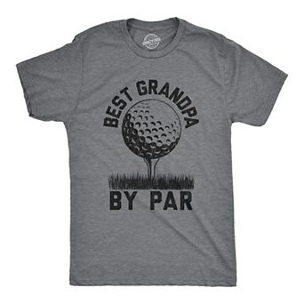 Mens Best Grandpa By Par T Shirt Funny Golf Fathers Day Sports Lover Hilarious Saying Tee