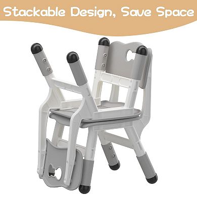 Adjustable Plastic Kids Chair Set Ergonomic Seating Furniture for Classroom Playroom