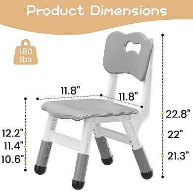 Adjustable Plastic Kids Chair Set Ergonomic Seating Furniture for Classroom Playroom