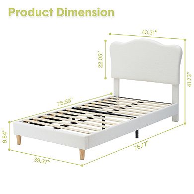 ANIXOL Soft Upholstered Platform Bed Frame