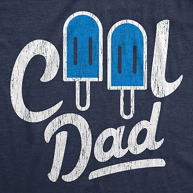 Mens Cool Dad Popsicle T Shirt Funny Summer Fathers Day Appreciation Graphic Tee