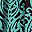 Black Blue Floral