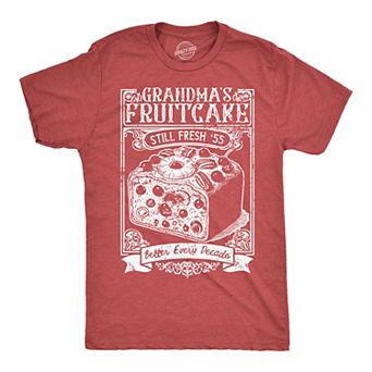 Womens Funny T Shirts Grandmas Fruitcake Sarcastic Christmas Graphic Novelty Tee For Ladies