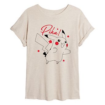 Juniors' Pokémon Pikachu Oversized Tee