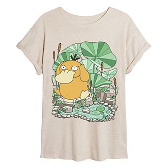 Juniors' Pokémon Psyduck Pond Oversized Tee