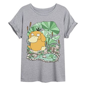 Juniors' Pokémon Psyduck Pond Oversized Tee