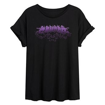Juniors' Pokémon Gengar Oversized Graphic Tee