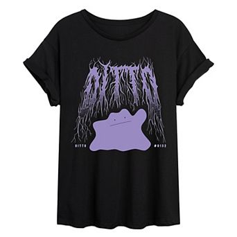 Juniors' Pokémon Ditto Oversized Graphic Tee