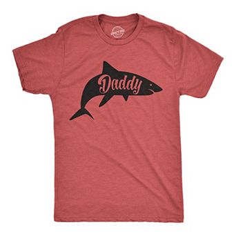 Mens Daddy Shark T shirt Cute Funny Family Cool Best Dad Vacation Tee for Guys