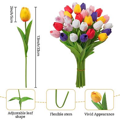 Artificial Tulips Real Touch Flowers Home Decor