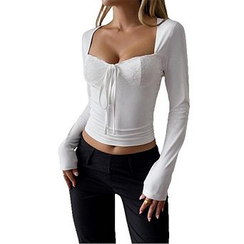 Women T Shirts Long Sleeve Shirts Basic Tops Summer Tees Casual T-Shirts