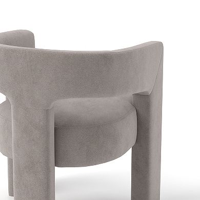 SEYNAR Modern Glam Velvet Upholstered Dining Chair, Open-Back Accent Chair