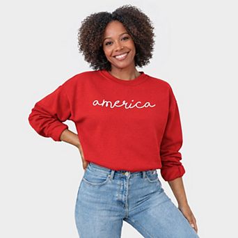 America Cursive - Women's Graphic Sweatshirt
