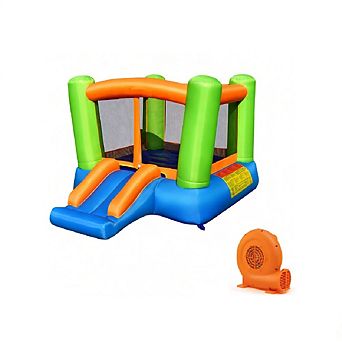 Gymax Inflatable Bounce House Kids Jumping Playhouse Indoor & Outdoor With 550W Blower