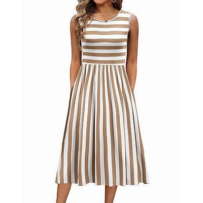 sleeveless midi t shirt dress The Sleeveless Midi Dress White / XL