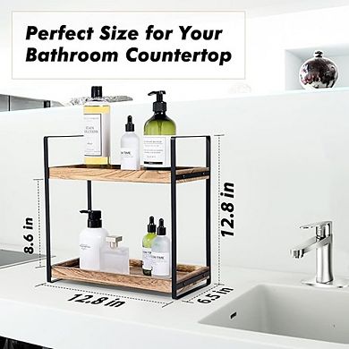 2-Tier Countertop Organizer Shelf for Bathroom Vanity and Coffee Bar