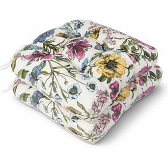 Outdoor Chair Cushions Set of 2, 19 x 19 x 4 Inch Waterproof Patio Chair Pads for Dining Chairs