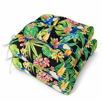 Outdoor Chair Cushions Set of 2, 19 x 19 x 4 Inch Waterproof Patio Chair Pads for Dining Chairs