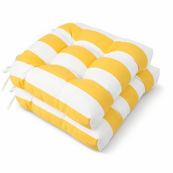 Outdoor Chair Cushions Set of 2, 19 x 19 x 4 Inch Waterproof Patio Chair Pads for Dining Chairs