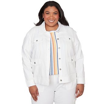 Plus Size Alfred Dunner Patch Pocket Collared Jacket